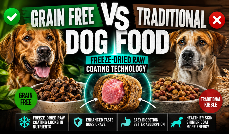 Grain-Free vs Traditional Food: Freeze-Dried Raw Coating Technology
