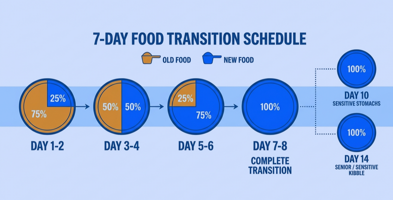 How to Switch Dog Food Without Causing an Upset Stomach: The 7-Day Method That Works