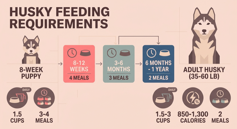 Husky Feeding Guide: How Much to Feed a Siberian Husky and What They Actually Need