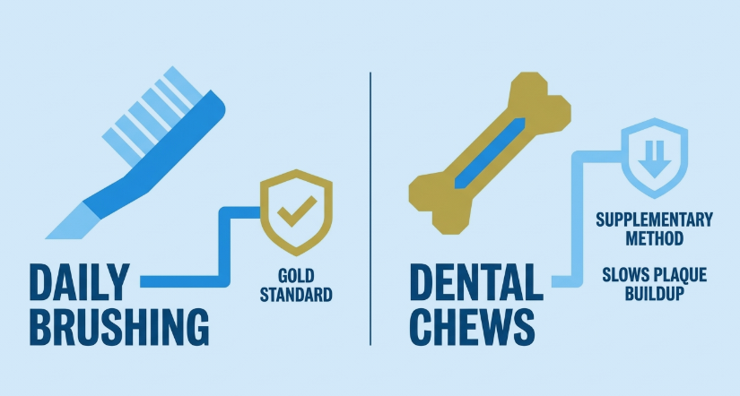 Dental Chews vs Treats for Bad Breath: What Actually Works, According to Vets