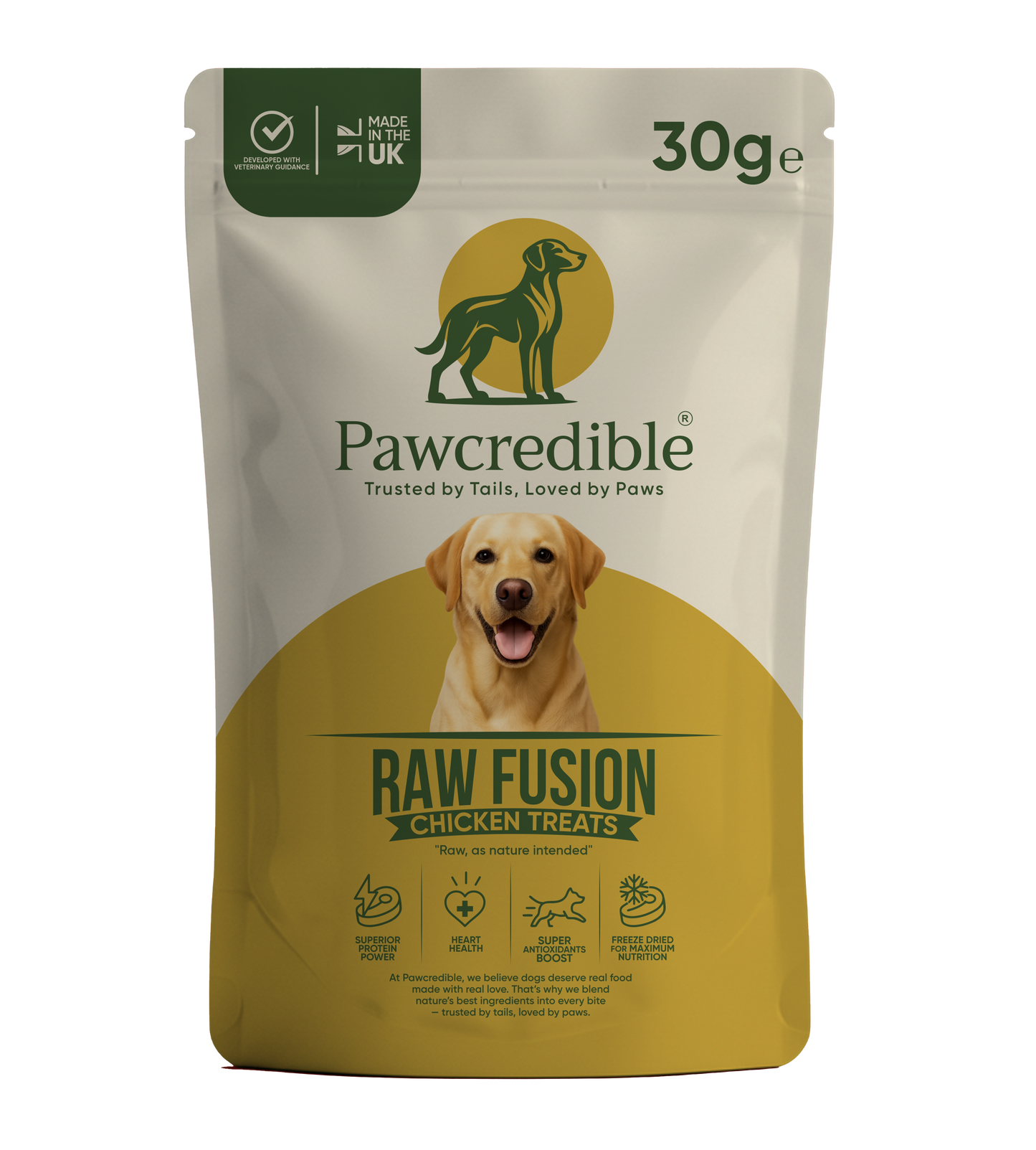 Pawcredible Raw Fusion Freeze-Dried Dog Treats (Pack of 40)